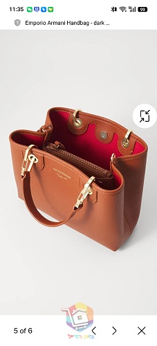 Ledershopper Emporio Armani mit Logo-Riemen 27