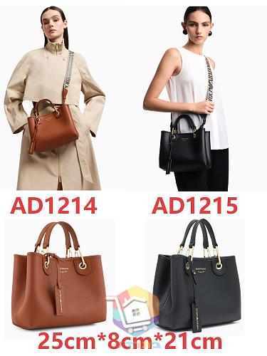 Ledershopper Emporio Armani mit Logo-Riemen 37