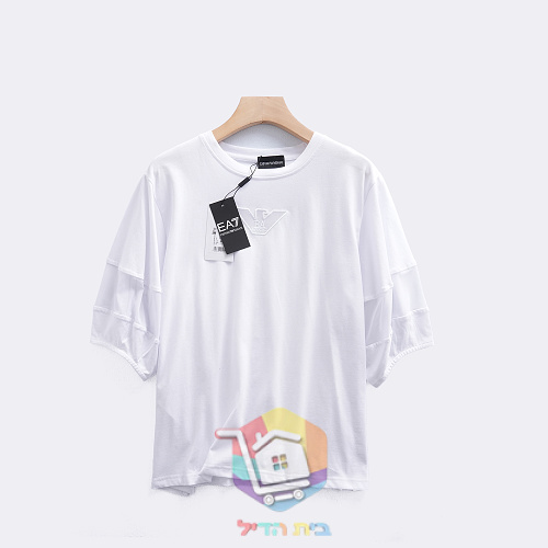T-Shirt Emporio Armani mit gesticktem Ton-in-Ton-Logo 17