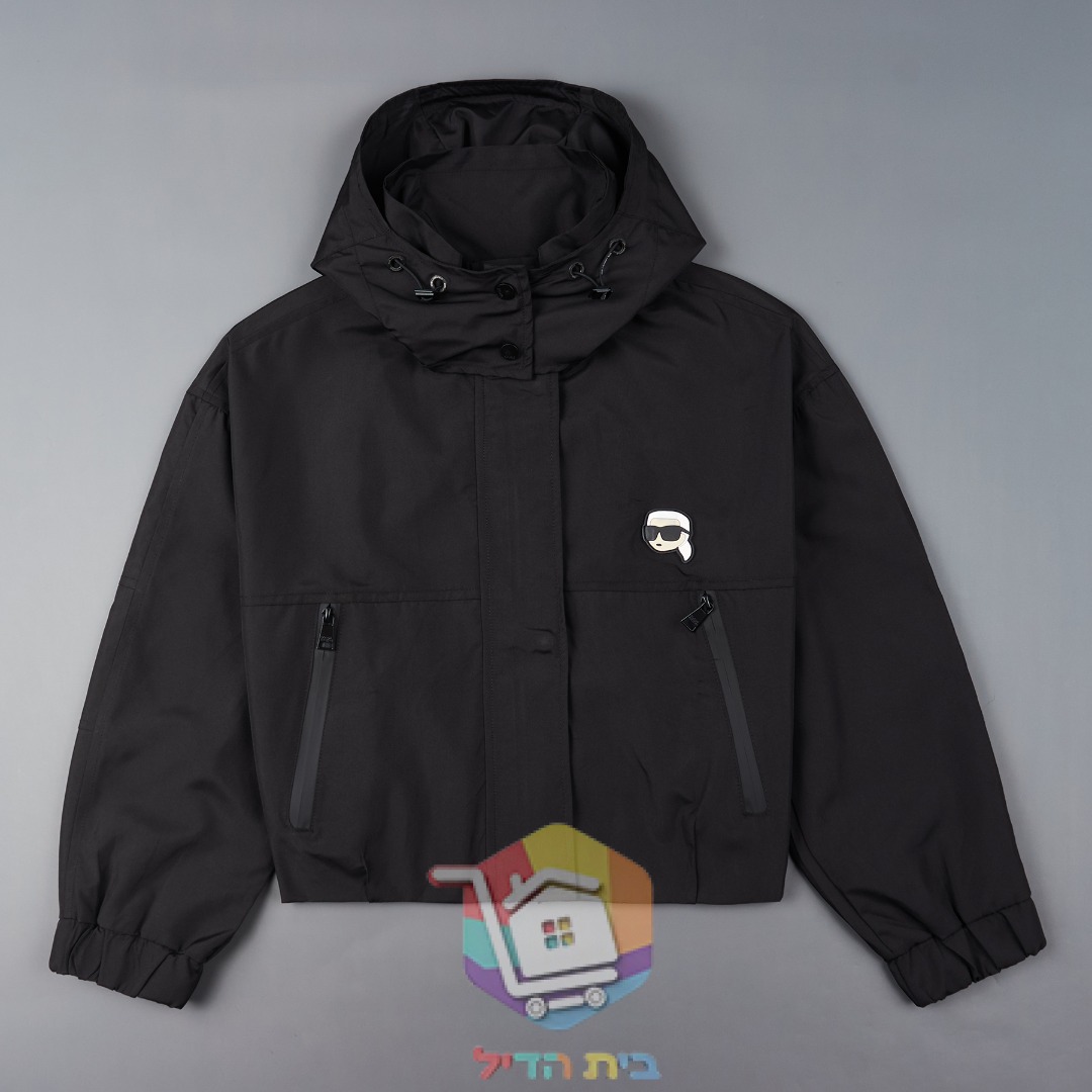 Chaqueta con capucha Karl Lagerfeld Ikon de mujer, negro o beige