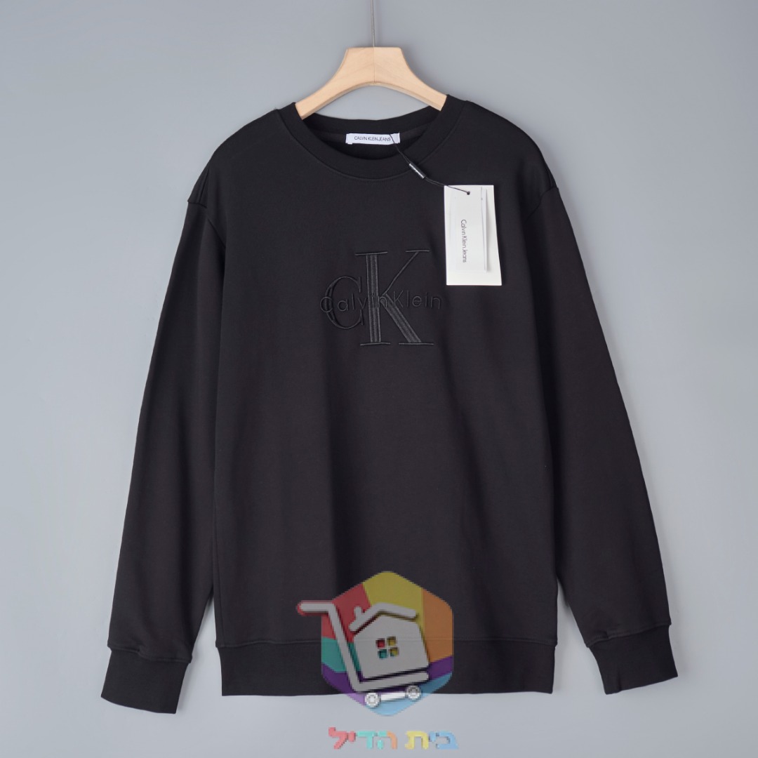 סווטשירט Calvin Klein עם לוגו מובלט, ארבעה גוונים