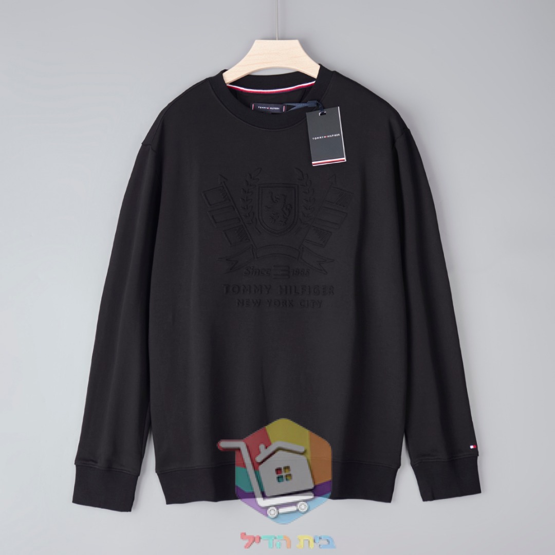 סווטשירט Tommy Hilfiger עם לוגו מובלט, ארבעה גוונים