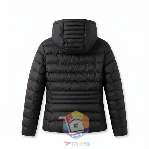 Plumífero con capucha EA7 Emporio Armani de mujer, marrón o negro 9