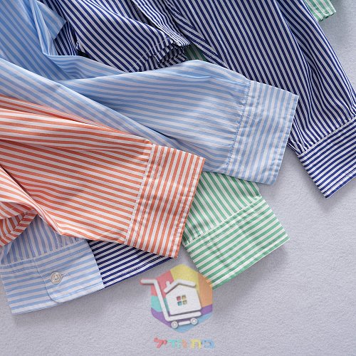 חולצה מכופתרת Polo Ralph Lauren לנשים בפסים, ארבעה גוונים 5