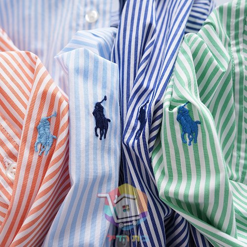 חולצה מכופתרת Polo Ralph Lauren לנשים בפסים, ארבעה גוונים 7