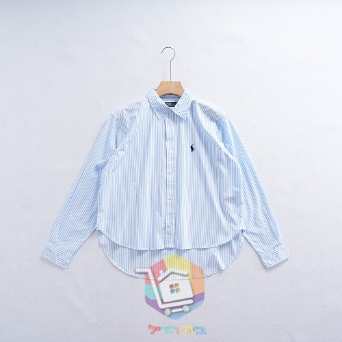 חולצה מכופתרת Polo Ralph Lauren לנשים בפסים, ארבעה גוונים 16