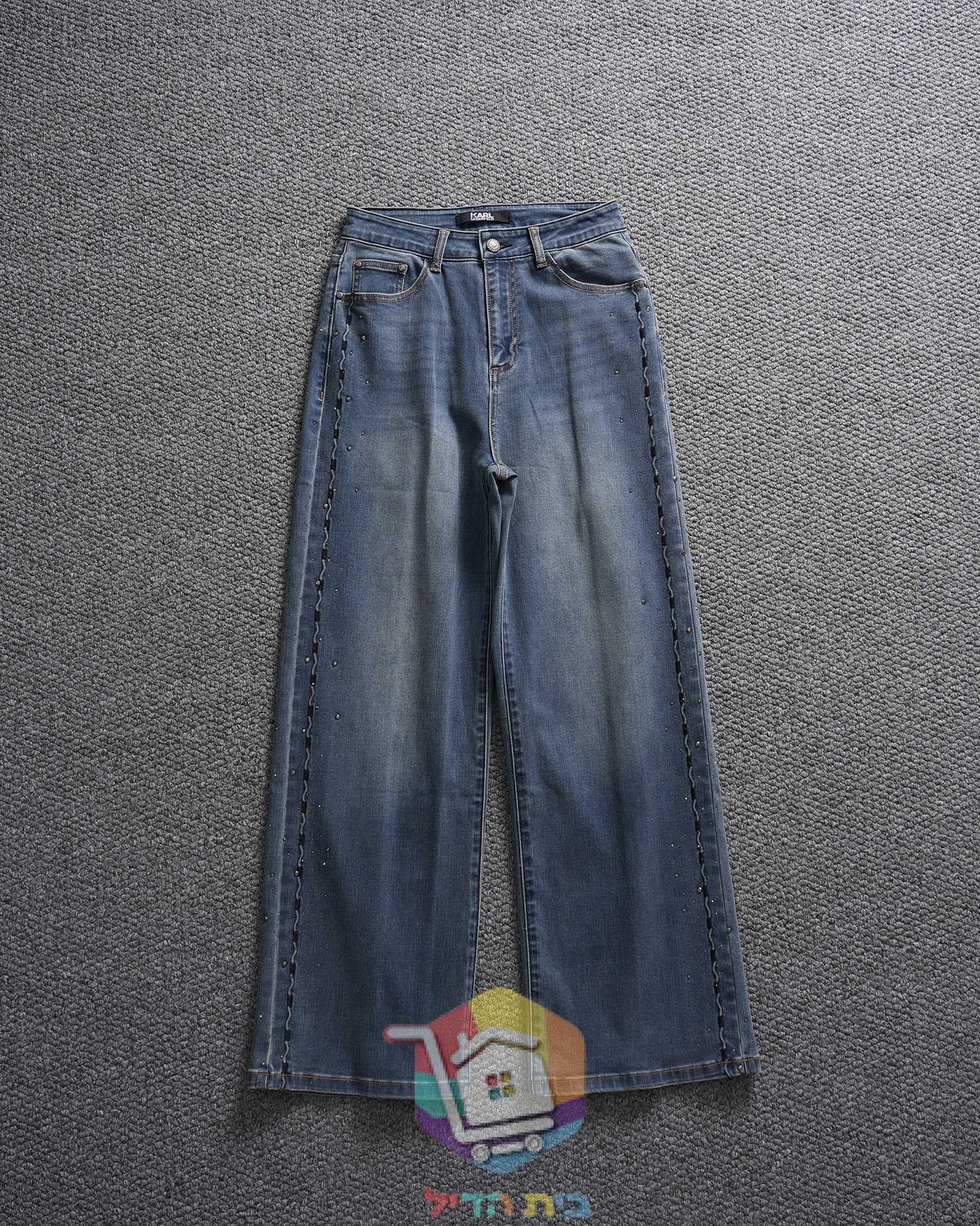 Vaqueros anchos Karl Lagerfeld de mujer, azul