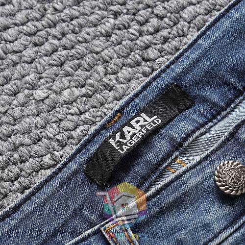 Vaqueros anchos Karl Lagerfeld de mujer, azul 3