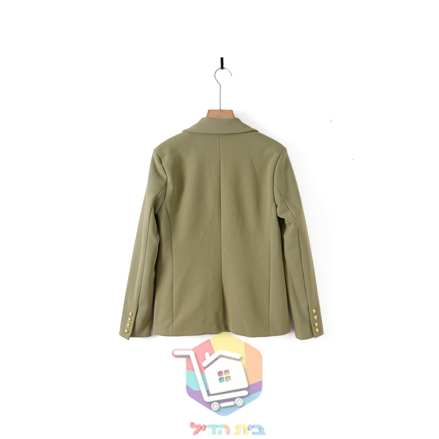 Blazer Lauren Ralph Lauren da donna con logo ricamato, oliva