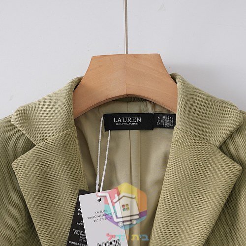 Blazer Lauren Ralph Lauren da donna con logo ricamato, oliva 13