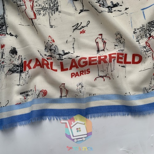 צעיף Karl Lagerfeld מודפס, 90x195 ס"מ 4