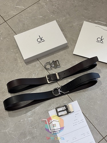 חגורת עור Calvin Klein דו-צדדית, 120 ס"מ 17