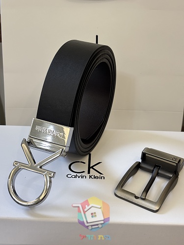 חגורת עור Calvin Klein דו-צדדית, 120 ס"מ 21