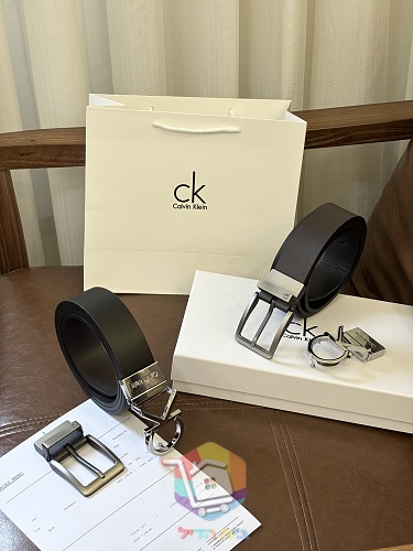 חגורת עור Calvin Klein דו-צדדית, 120 ס"מ 23