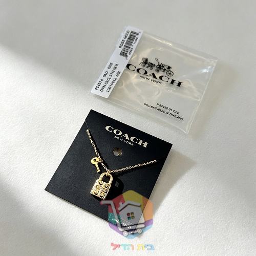 שרשרת Coach Quilted Padlock עם מנעול ומפתח 1