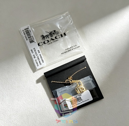 שרשרת Coach Quilted Padlock עם מנעול ומפתח 2