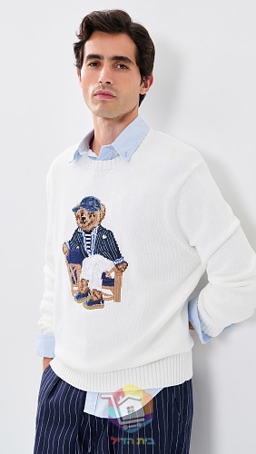 סוודר Polo Ralph Lauren Polo Bear, שמנת 8