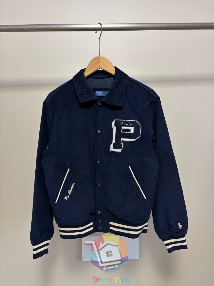 ג'קט קולג' Polo Ralph Lauren Letterman מקורדרוי, כחול כהה