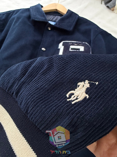 ג'קט קולג' Polo Ralph Lauren Letterman מקורדרוי, כחול כהה 11