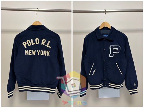 ג'קט קולג' Polo Ralph Lauren Letterman מקורדרוי, כחול כהה 22