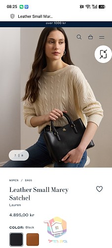 Kleine Tasche Ralph Lauren Marcy aus Leder 6
