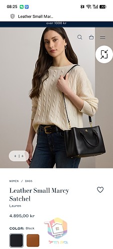 Kleine Tasche Ralph Lauren Marcy aus Leder 7