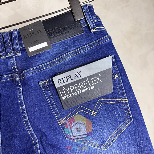 ג'ינס Replay Hyperflex כחול שטוף 6