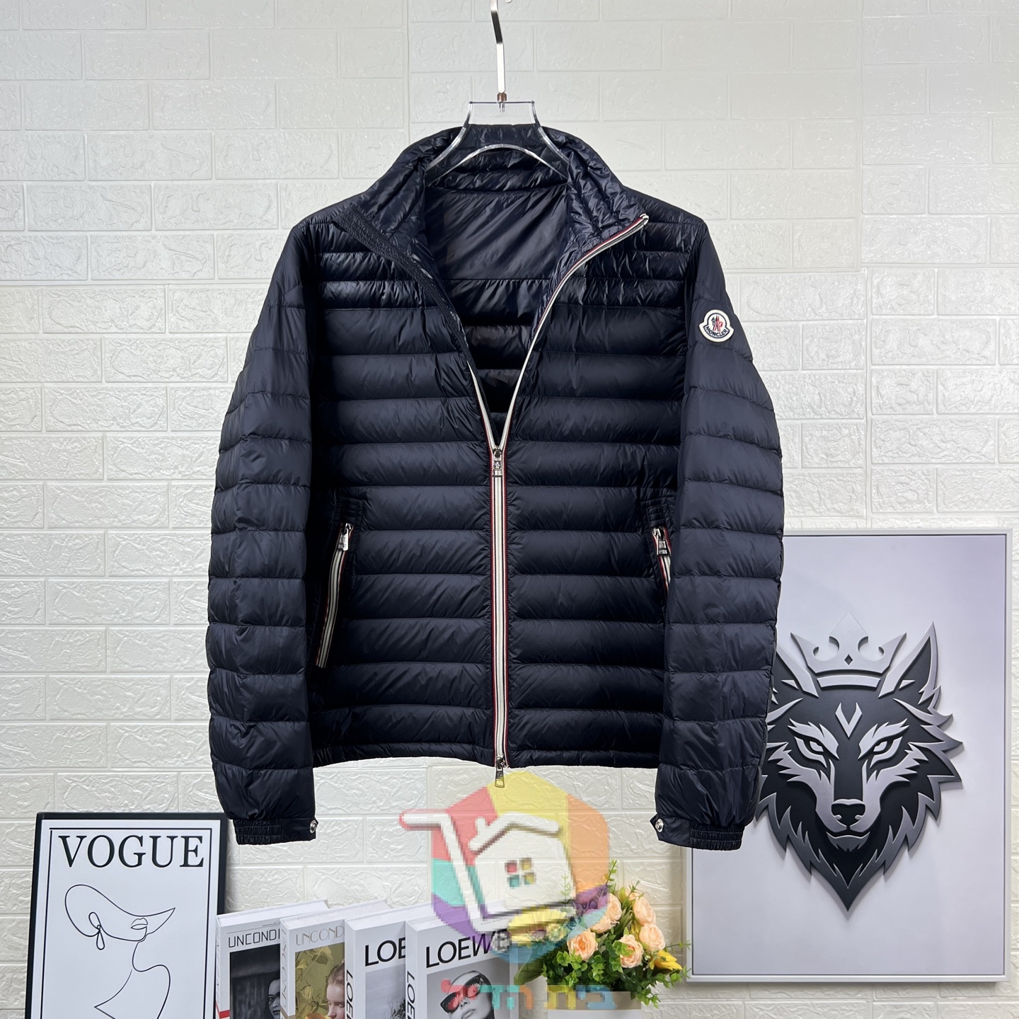 מעיל פוך קל Moncler Daniel, כחול כהה