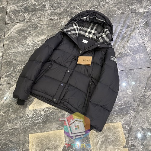 מעיל פוך Burberry Lockwell עם שרוולים נתיקים, שחור 1
