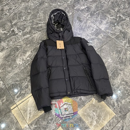 מעיל פוך Burberry Lockwell עם שרוולים נתיקים, שחור 2