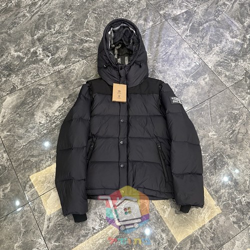 מעיל פוך Burberry Lockwell עם שרוולים נתיקים, שחור 3