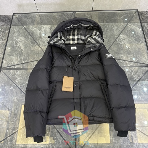 מעיל פוך Burberry Lockwell עם שרוולים נתיקים, שחור 8