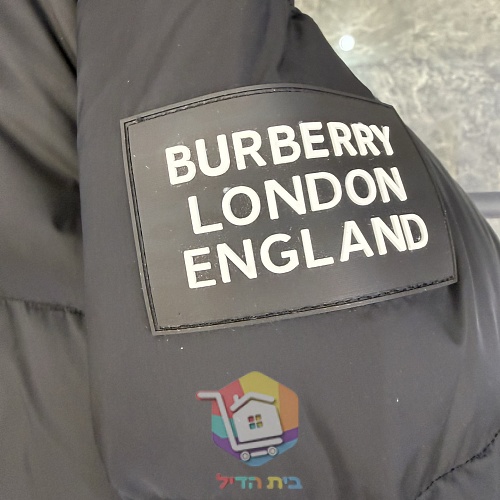 מעיל פוך Burberry Lockwell עם שרוולים נתיקים, שחור 9