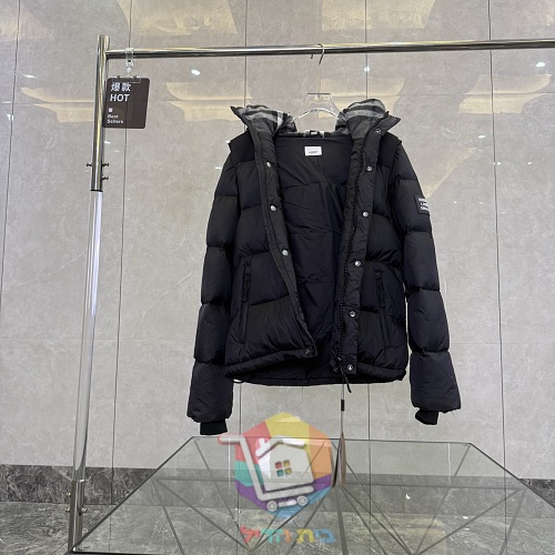 מעיל פוך Burberry Lockwell עם שרוולים נתיקים, שחור 14
