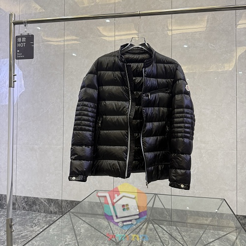 מעיל פוך Moncler Authie שחור מבריק 2