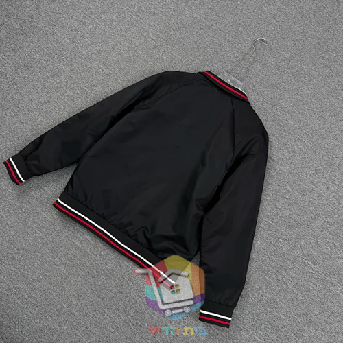 Blouson bomber Prada en Re-Nylon à bords rayés, noir 21