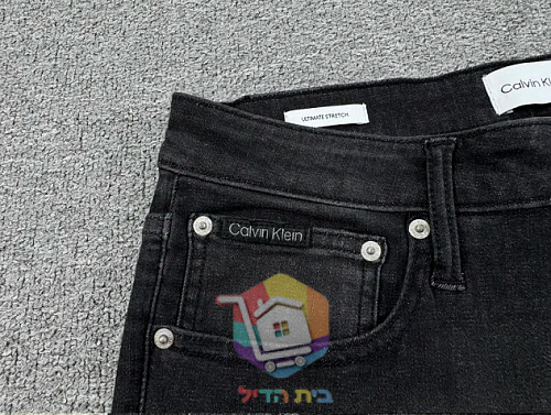Jean droit Calvin Klein, noir délavé 31