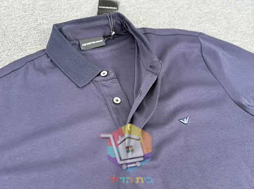 חולצת פולו ארוכה Emporio Armani, לבן, שחור, כחול כהה 1