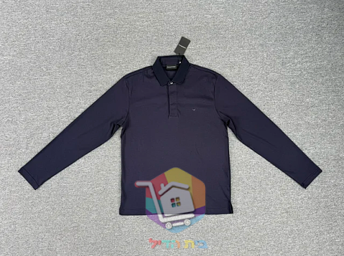 חולצת פולו ארוכה Emporio Armani, לבן, שחור, כחול כהה 5