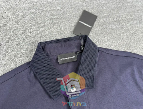 חולצת פולו ארוכה Emporio Armani, לבן, שחור, כחול כהה 13