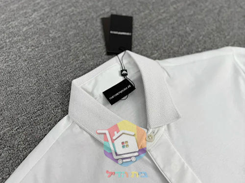חולצת פולו ארוכה Emporio Armani, לבן, שחור, כחול כהה 18
