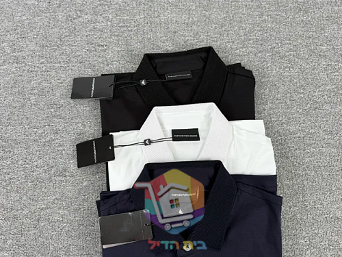 חולצת פולו ארוכה Emporio Armani, לבן, שחור, כחול כהה 23
