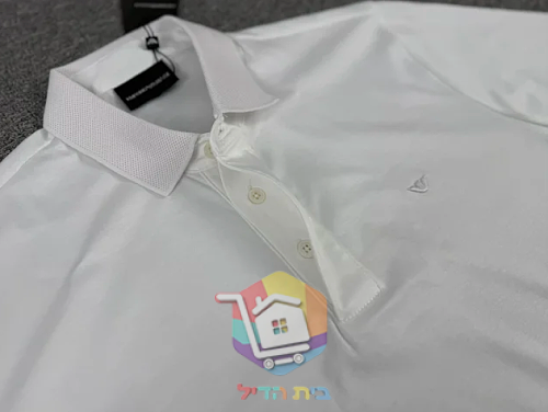 חולצת פולו ארוכה Emporio Armani, לבן, שחור, כחול כהה 24