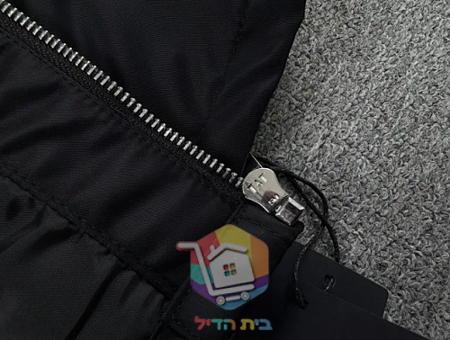 מעיל רוח Prada עם ברדס, שחור 17