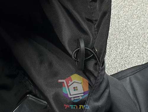 מעיל רוח Prada עם ברדס, שחור 23