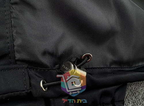 מעיל רוח Prada עם ברדס, שחור 28