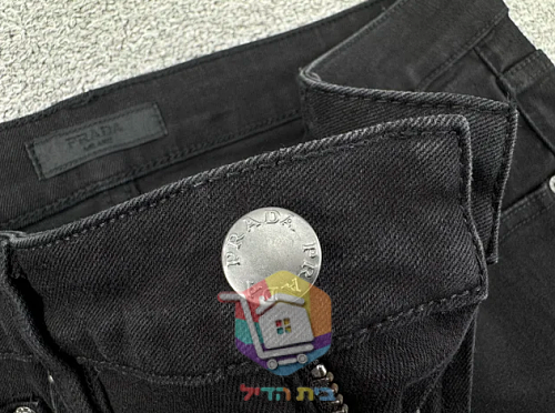 ג'ינס Prada בגזרה צרה, שחור 9
