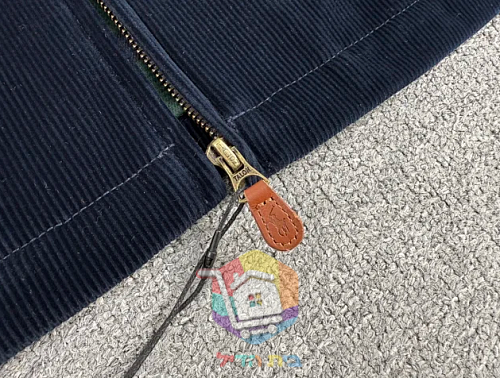 ז'קט קורדרוי Polo Ralph Lauren עם בטנה משובצת, כחול כהה, חום 9