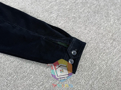 ז'קט קורדרוי Polo Ralph Lauren עם בטנה משובצת, כחול כהה, חום 10