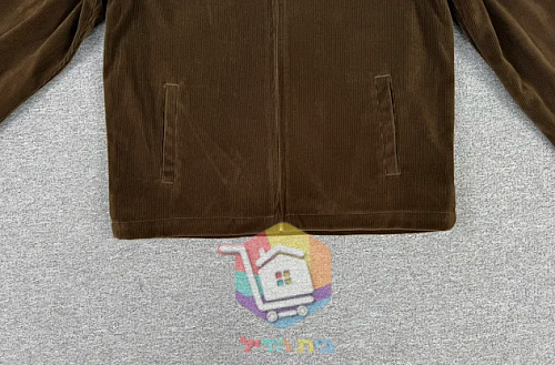 ז'קט קורדרוי Polo Ralph Lauren עם בטנה משובצת, כחול כהה, חום 13